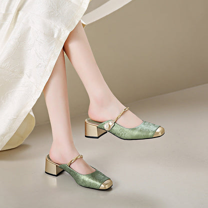 Melina Genuine Leather Mules