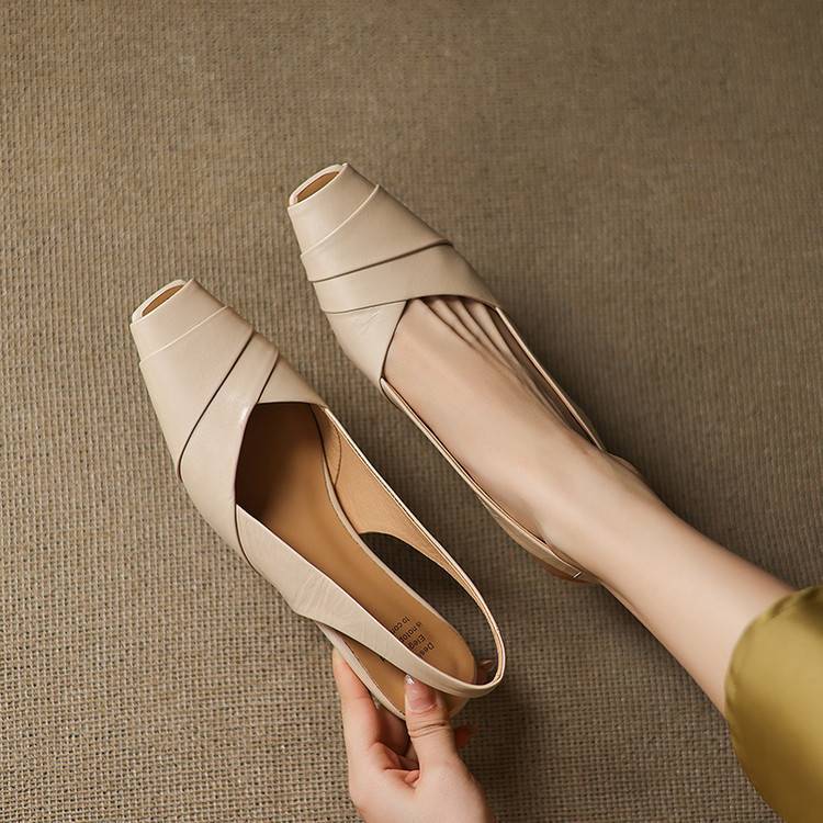 Kelly Genuine Leather Slingbacks