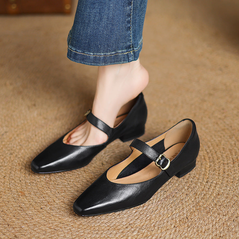 Maira Genuine Leather Heels