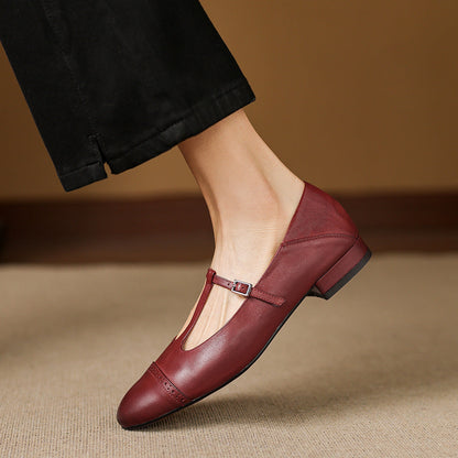Myzor Genuine Leather Flats