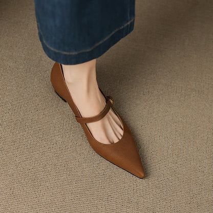 Delia Genuine Leather Heels