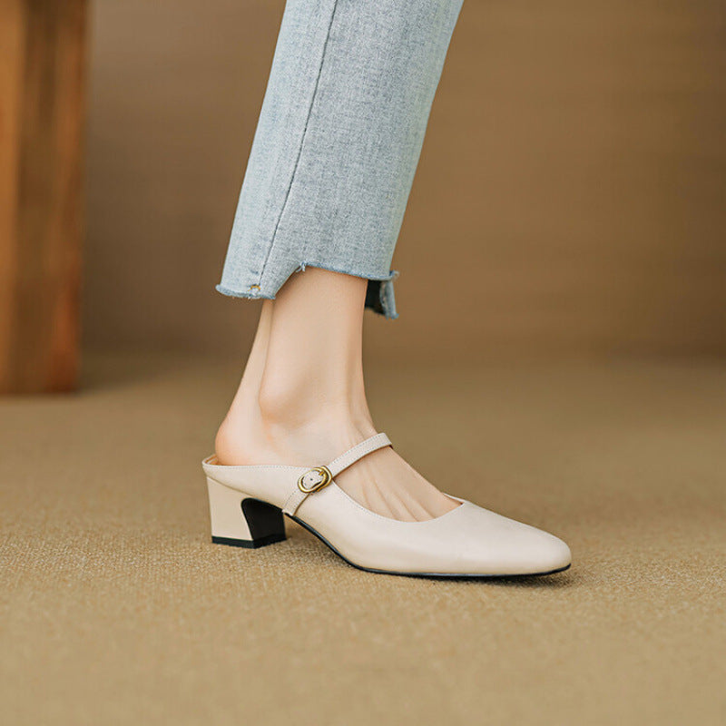 Zaya Genuine Leather Mules