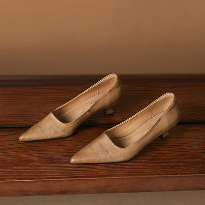Bria Genuine Leather Heels