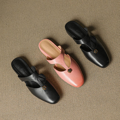 Corel Genuine Leather Mules