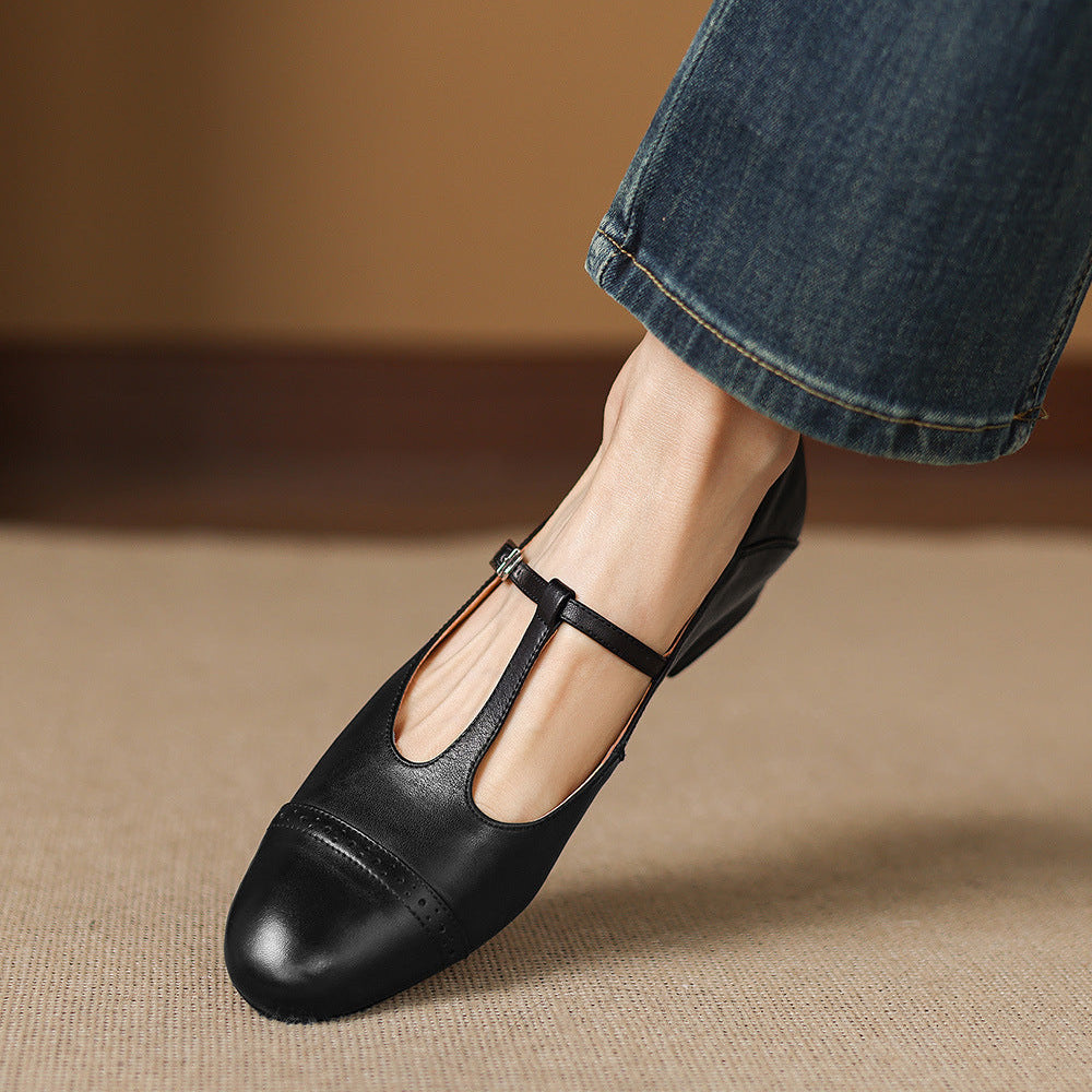 Myzor Genuine Leather Flats