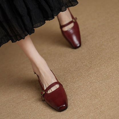 Vani Genuine Leather Slingbacks