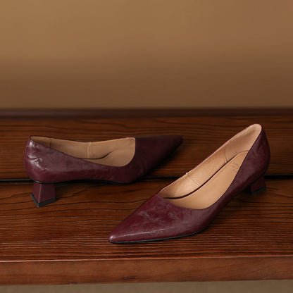 Jovia Genuine Leather Heels