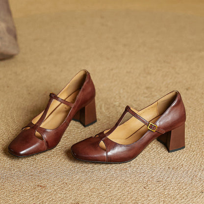 Elora Genuine Leather Heels