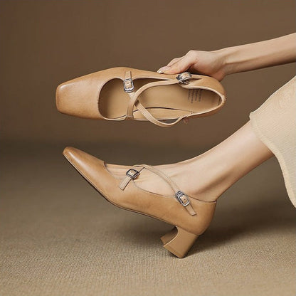 Ciora Genuine Leather Heels