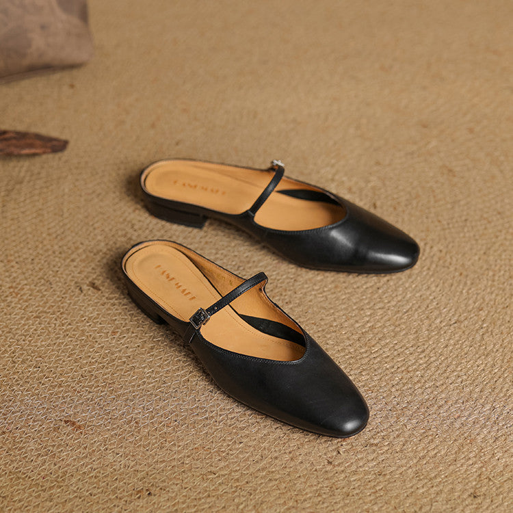 Merisa Genuine Leather Mules