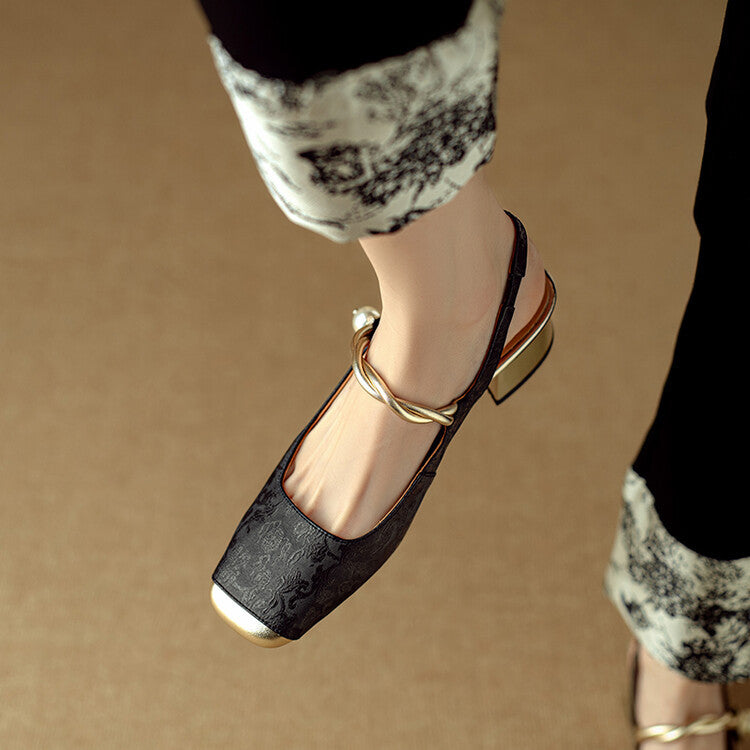 Galene Leather Heels