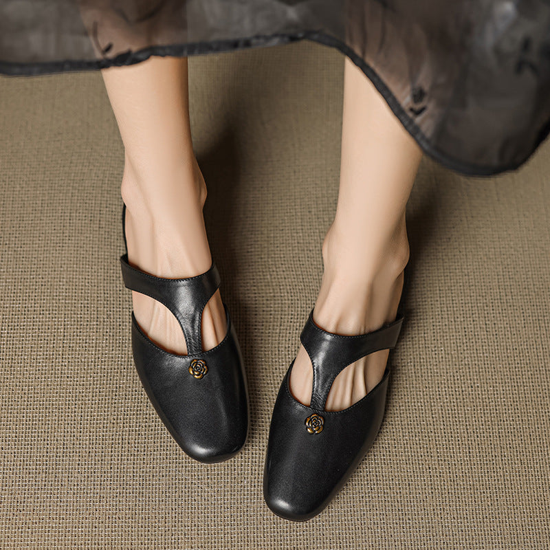 Corel Genuine Leather Mules