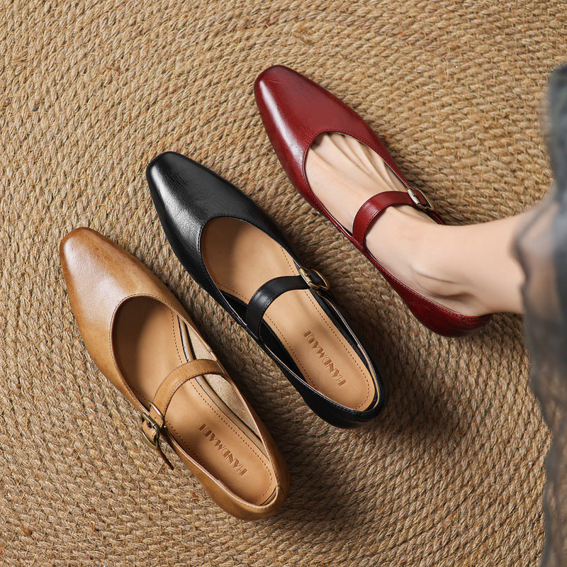 Maira Genuine Leather Heels