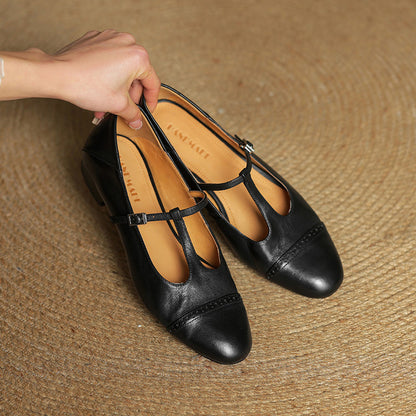 Bia Genuine Leather Flats