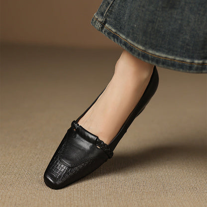 Alira Genuine Leather Wedge Pumps