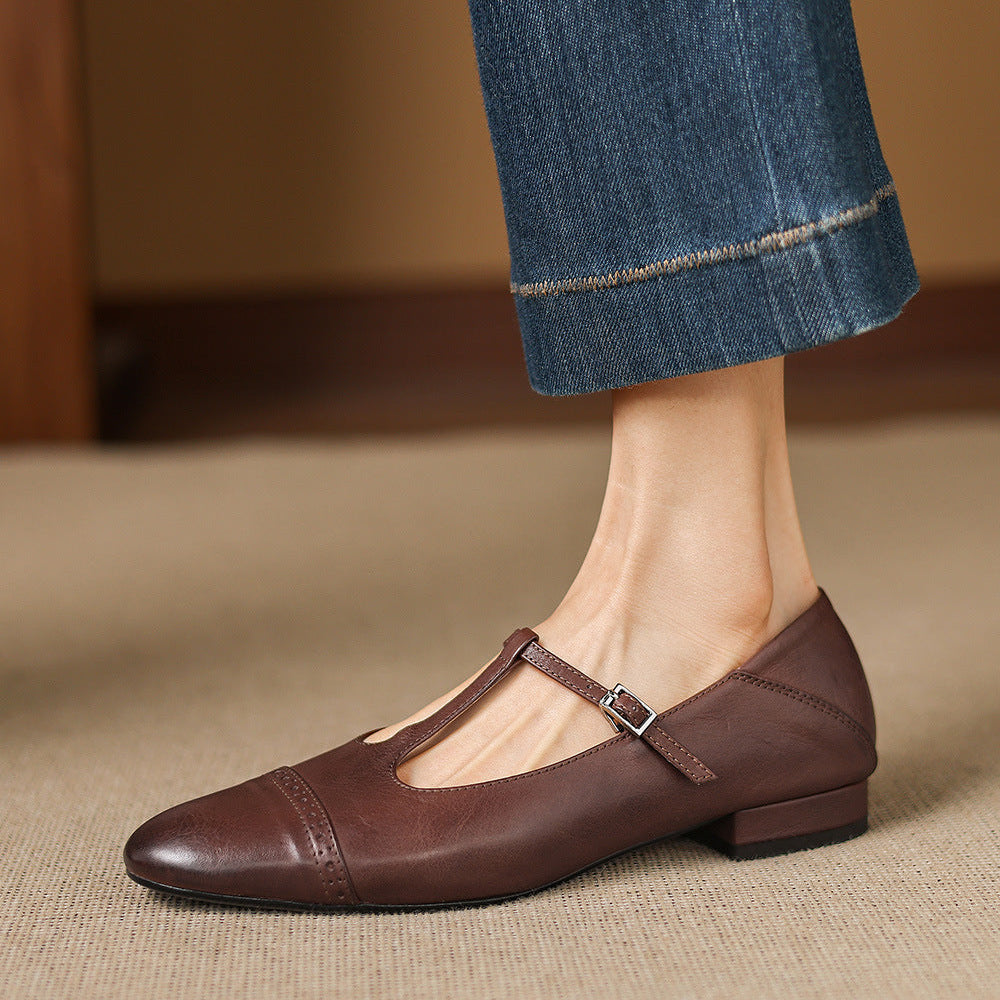 Myzor Genuine Leather Flats
