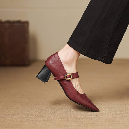 Nessa Genuine Leather Heels