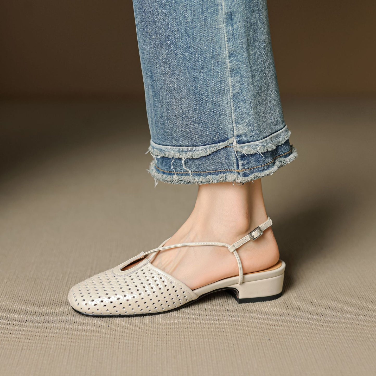 Opal Genuine Leather Slingbacks