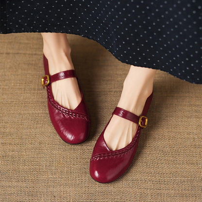 Zylen Genuine Leather Flats