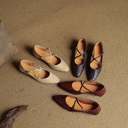 Eclan Genuine Leather Flats