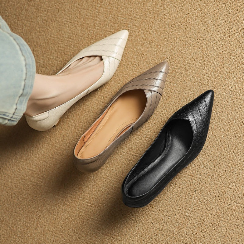 Lexa Genuine Leather Heels