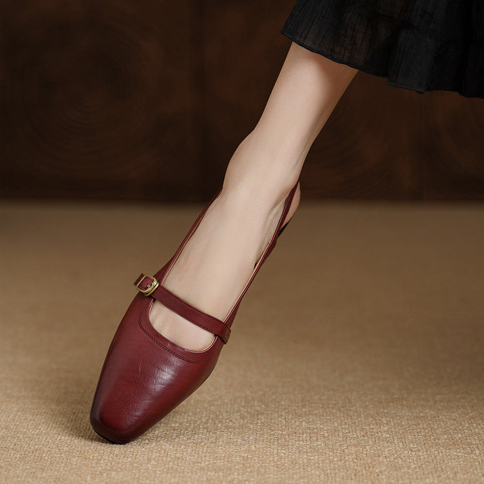 Vani Genuine Leather Slingbacks