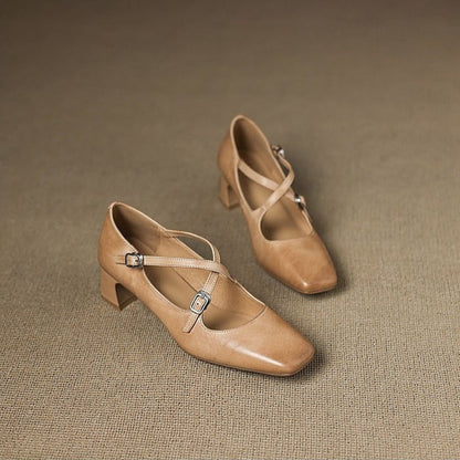 Ciora Genuine Leather Heels