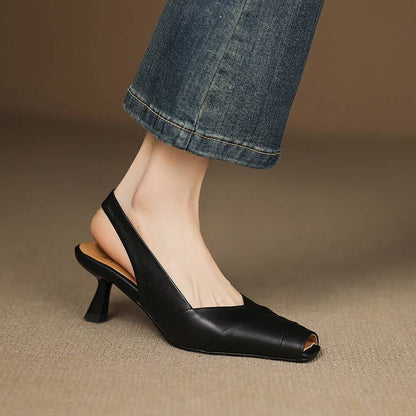 Kelly Genuine Leather Slingbacks