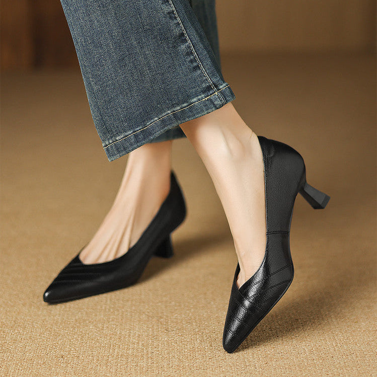 Lexa Genuine Leather Heels