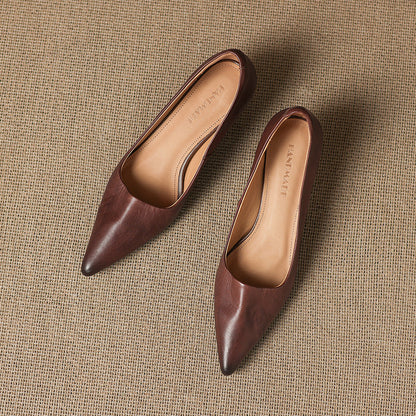 Bria Genuine Leather Heels