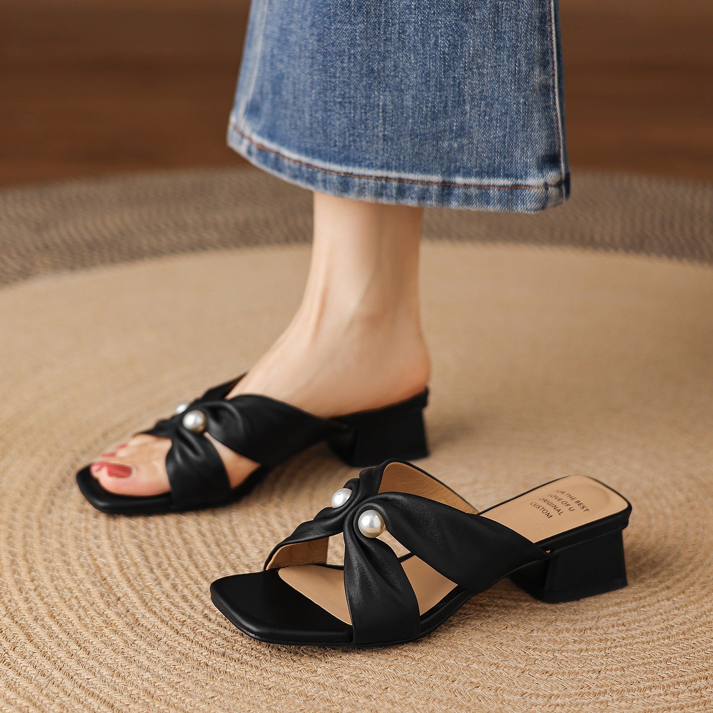 Zera Genuine Leather Heels