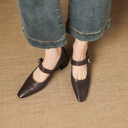 Nessa Genuine Leather Heels