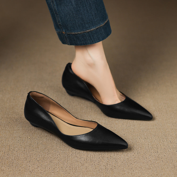 Arla Genuine Leather Flats