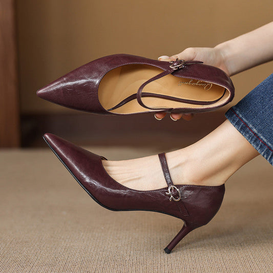 Helene Genuine Leather Heels