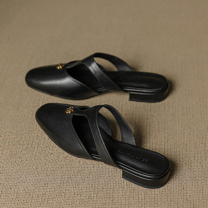 Corel Genuine Leather Mules