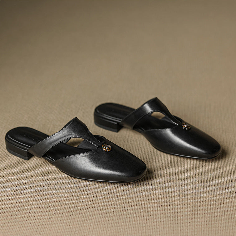 Corel Genuine Leather Mules
