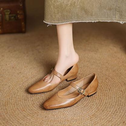 Maira Genuine Leather Heels