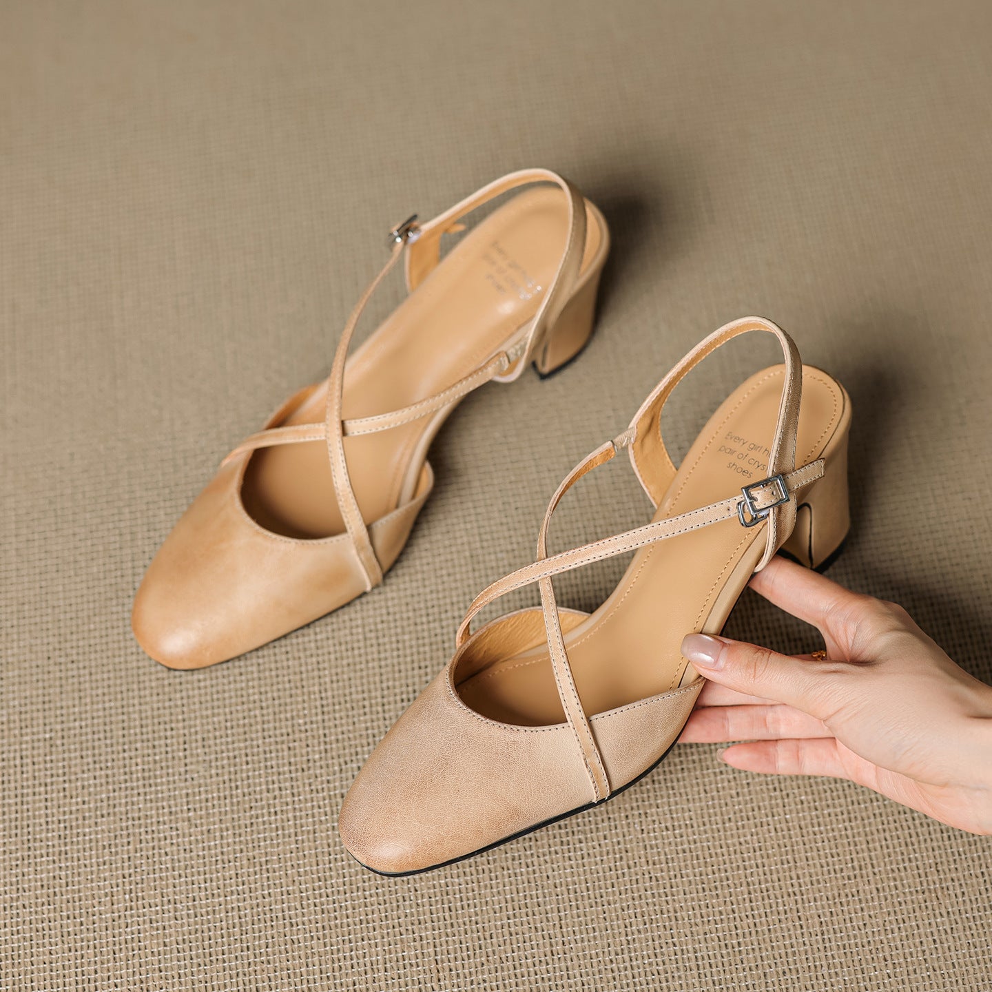 Blenza Genuine Leather Slingbacks