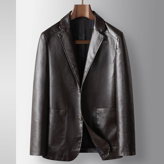 Alessio Leather Blazer