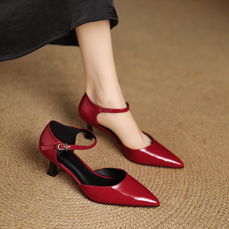 Trela Genuine Leather Heels