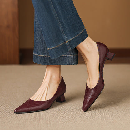 Jovia Genuine Leather Heels