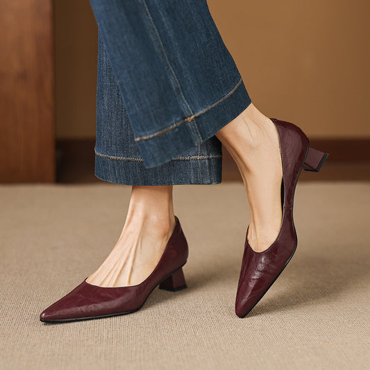 Jovia Genuine Leather Heels