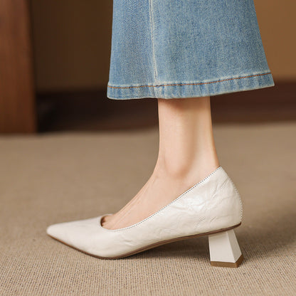 Jovia Genuine Leather Heels