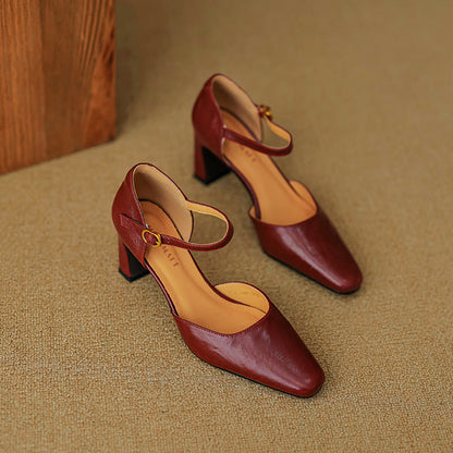 Amaris Genuine Leather Heels