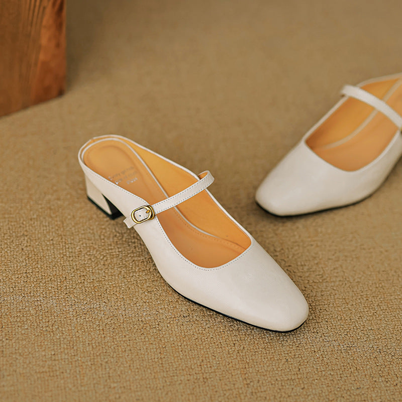 Zaya Genuine Leather Mules