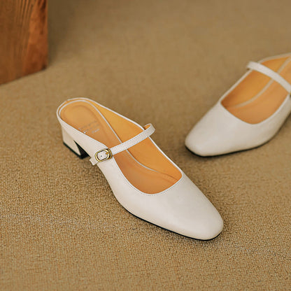 Zaya Genuine Leather Mules