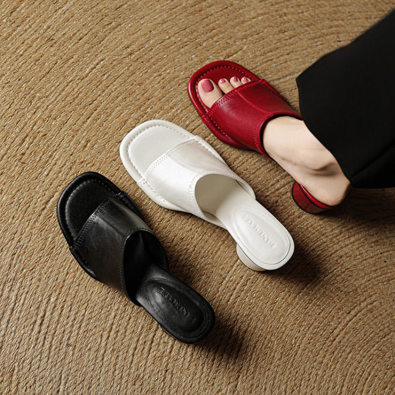 Brily Genuine Leather Mules
