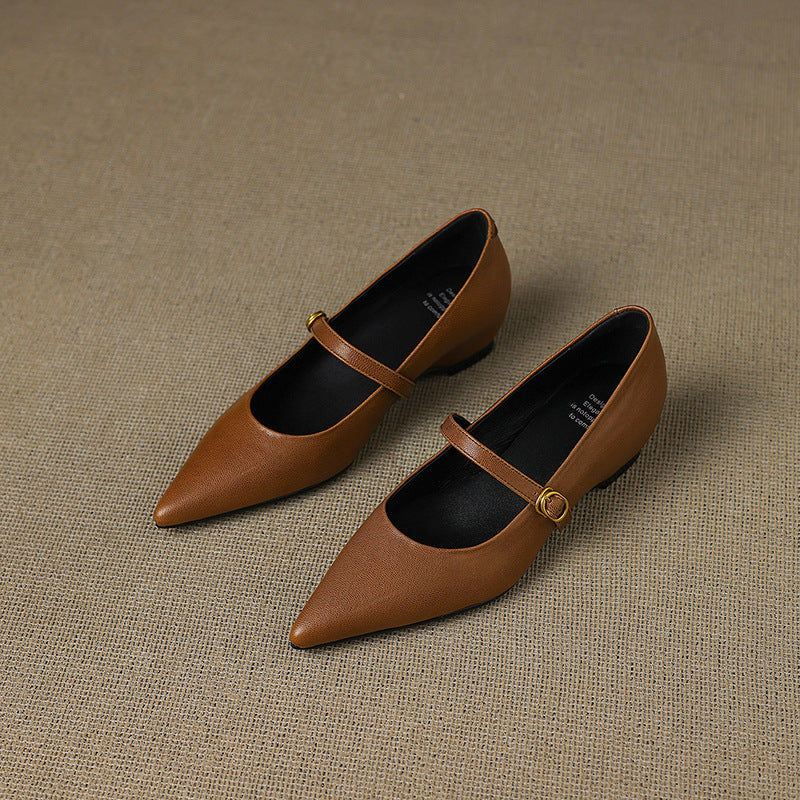 Delia Genuine Leather Heels