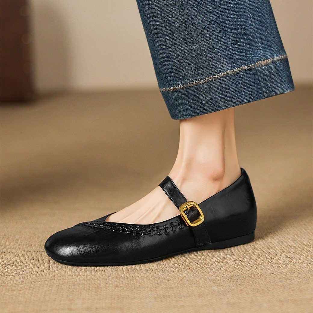 Zylen Genuine Leather Flats