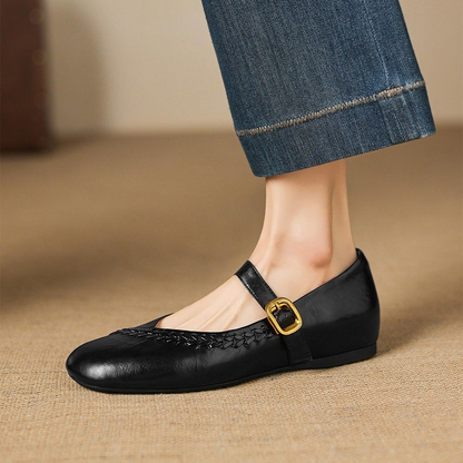 Zylen Genuine Leather Flats